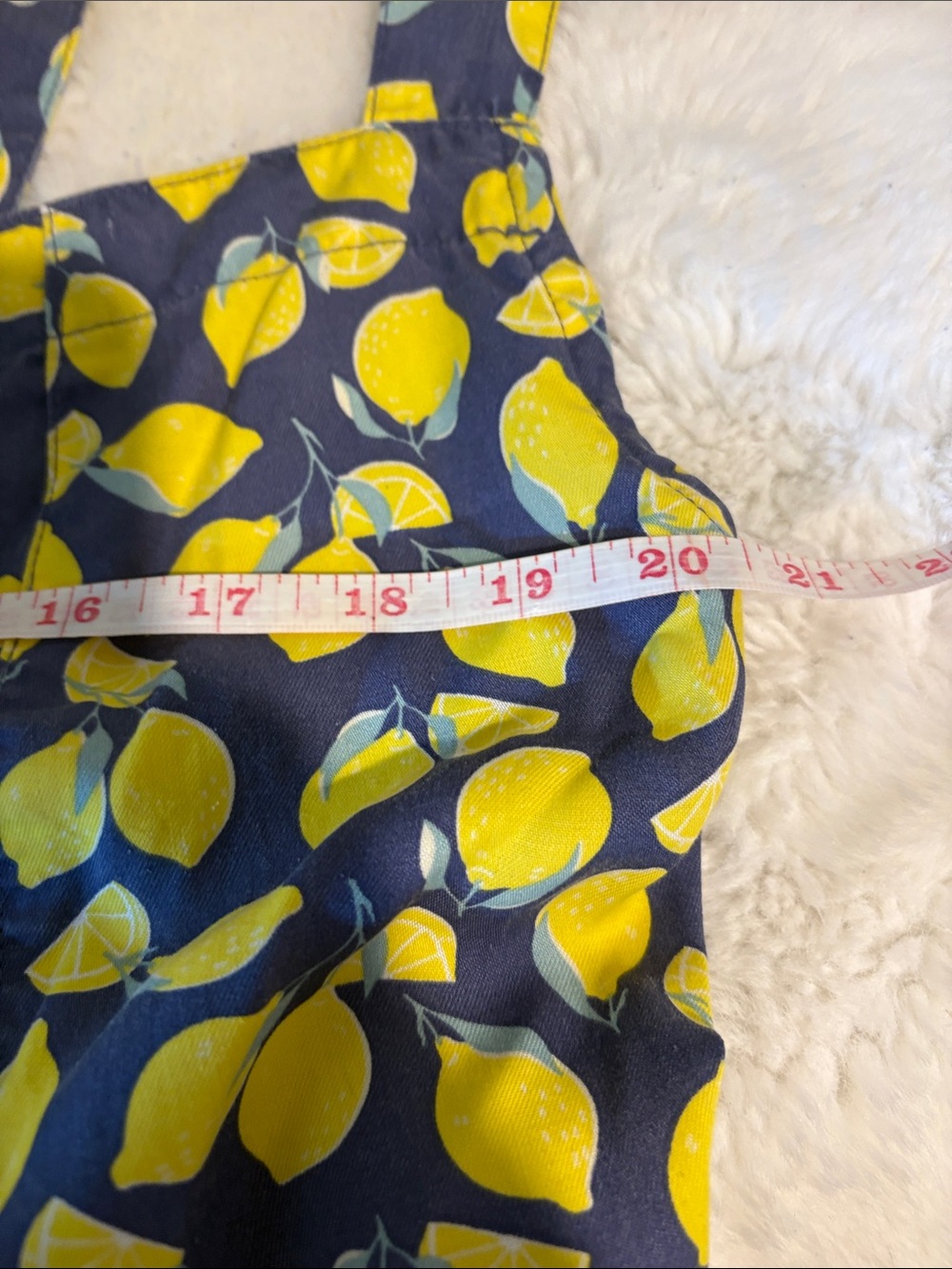 Mountain Warehouse Lemon Print Summer Dress | Blue Yellow Sundress - Picture 6 of 8